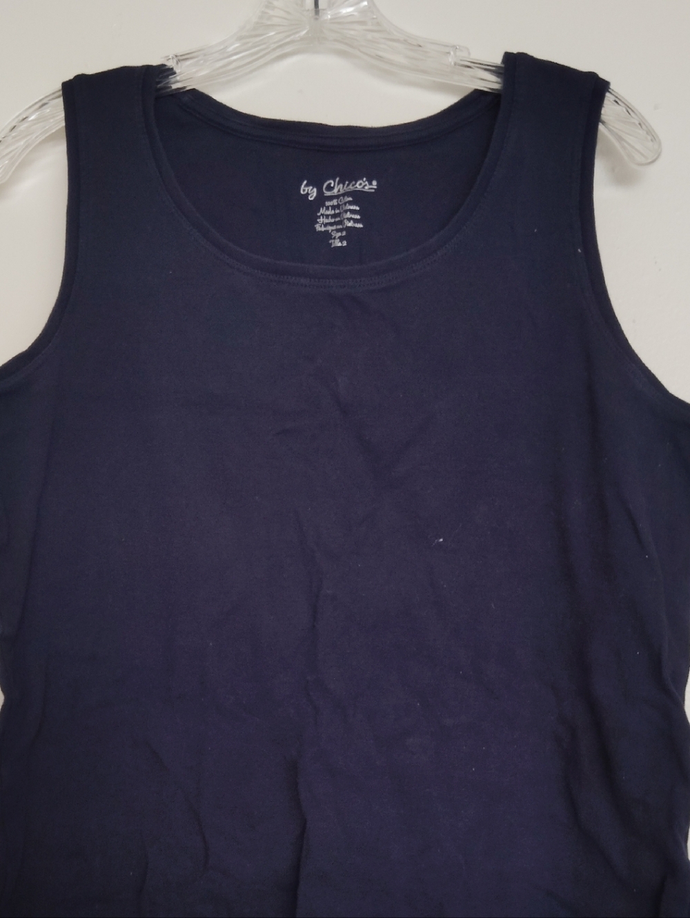 Chico's Navy Blue Sleeveless Chemise Tank